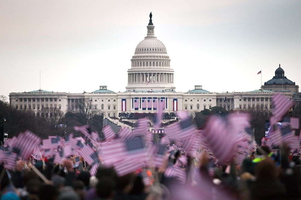 Flags at the National Mall art print by Artographie for $57.95 CAD