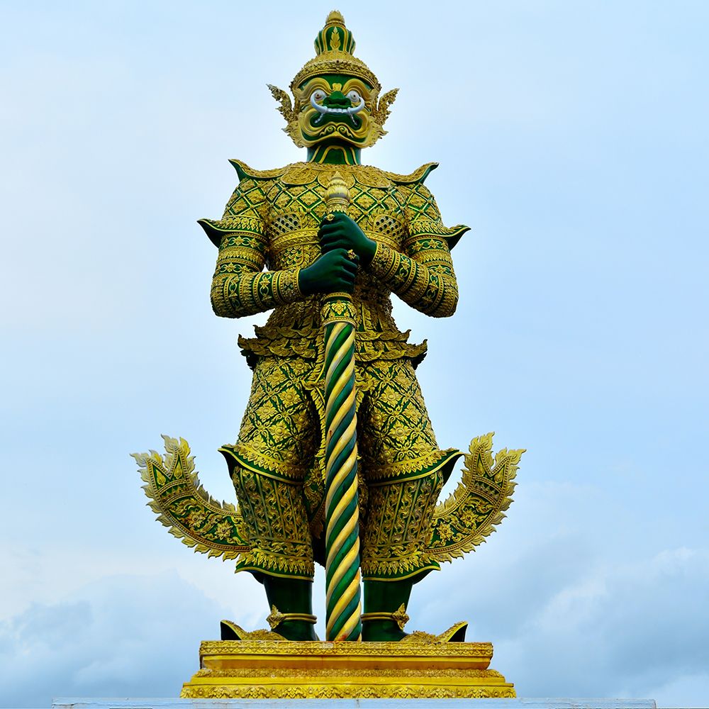 Giant Statue in Temple of the Emerald art print by Artographie for $57.95 CAD