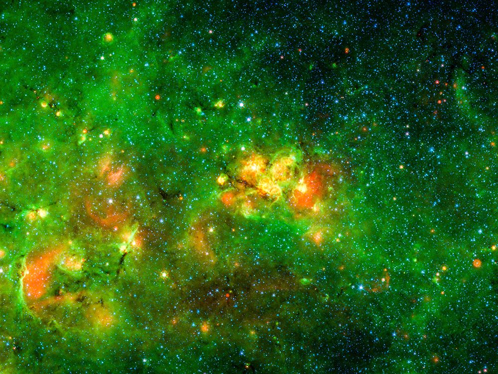 Green and Yellow Nebula art print by NASA for $57.95 CAD