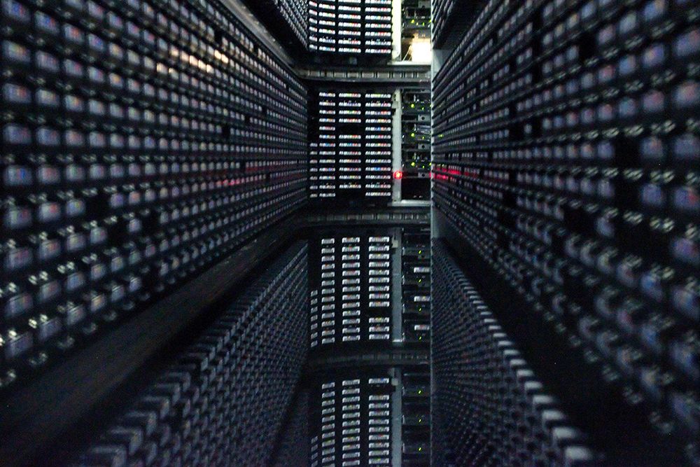 Interior of StorageTek tape library at NERSC art print by Artographie for $57.95 CAD