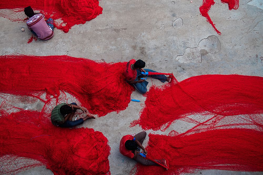 Red Nets in Chennai art print by Artographie for $57.95 CAD