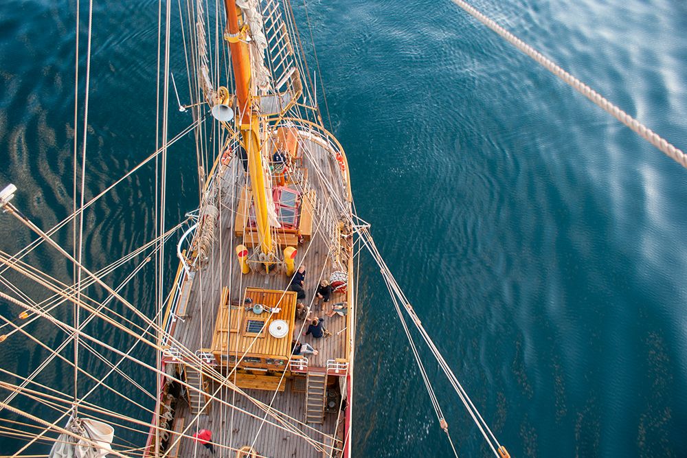 Ship in Atlantic ocean art print by Artographie for $57.95 CAD