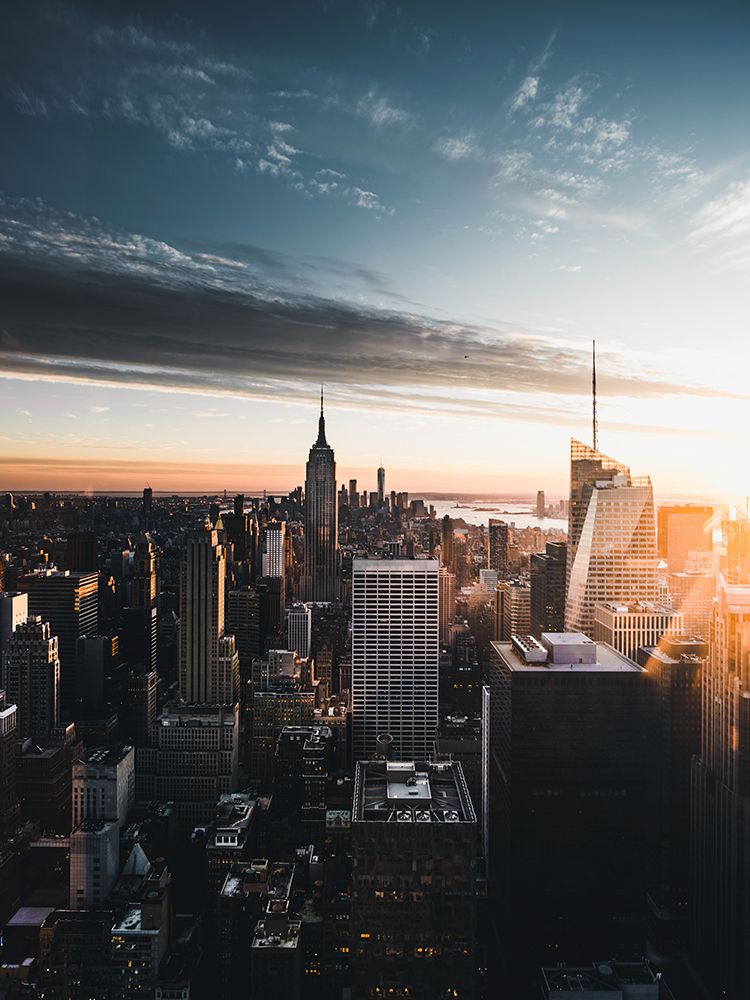 Skycrapers in New York City art print by Artographie for $57.95 CAD