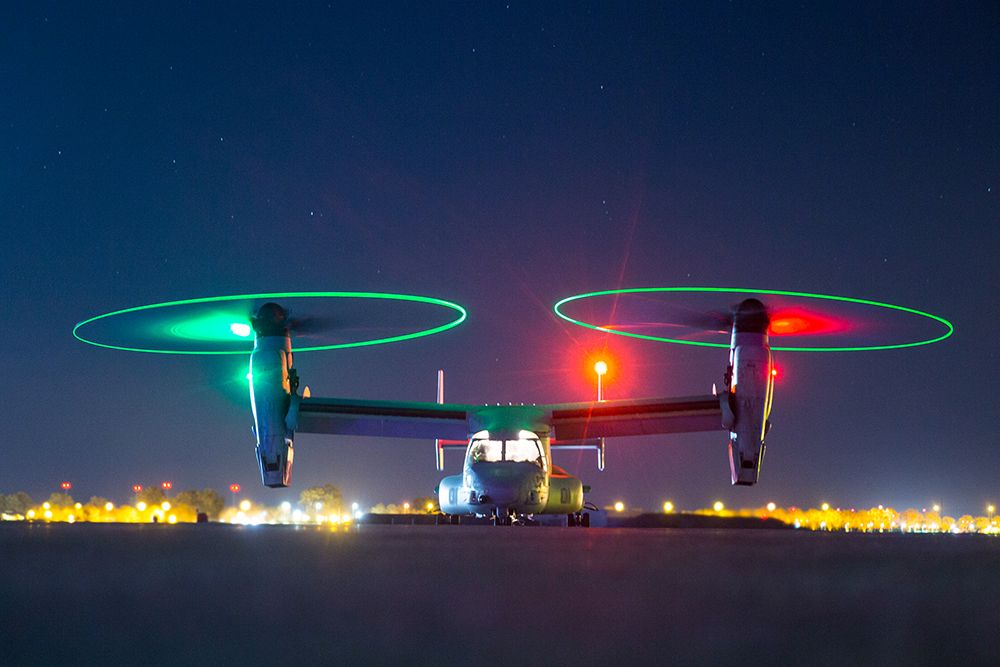 U.S. Marine Corps MV-22 Osprey at Moron Air Base, Spain art print by Artographie for $57.95 CAD