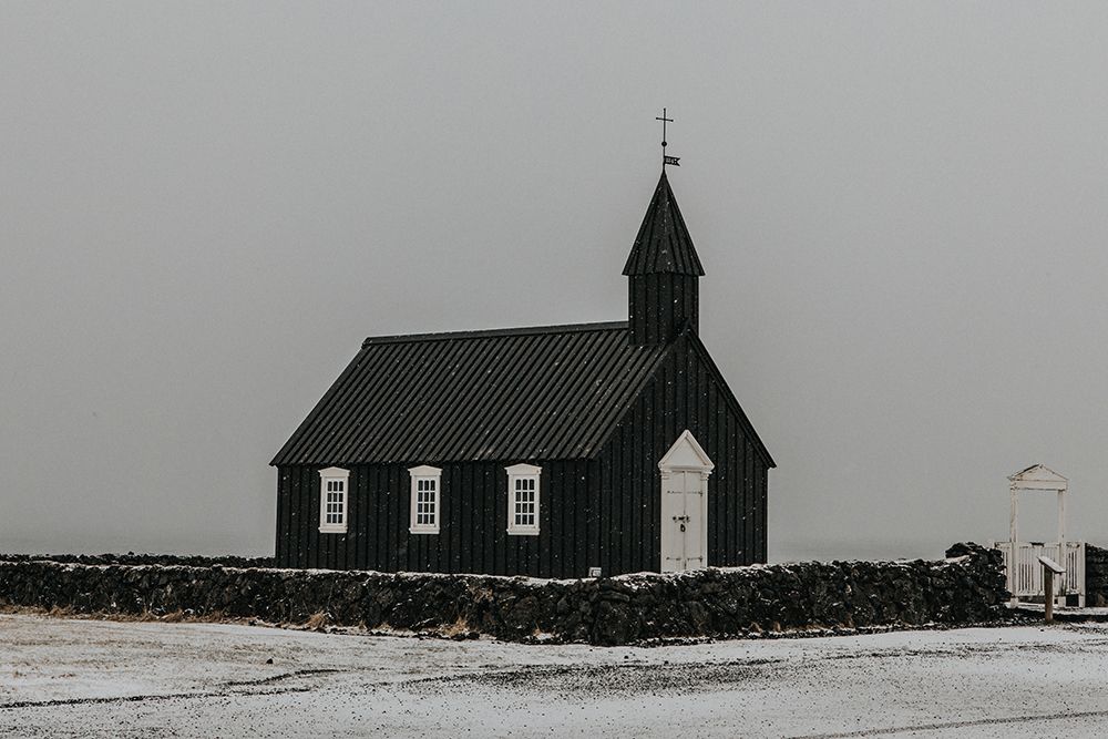 Winter Church in Iceland art print by Artographie for $57.95 CAD