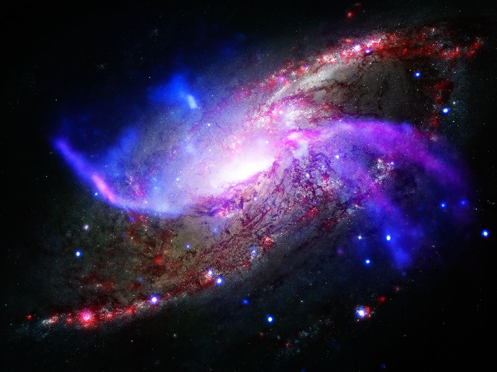 Composite Image of NGC 4258 art print by NASA for $57.95 CAD