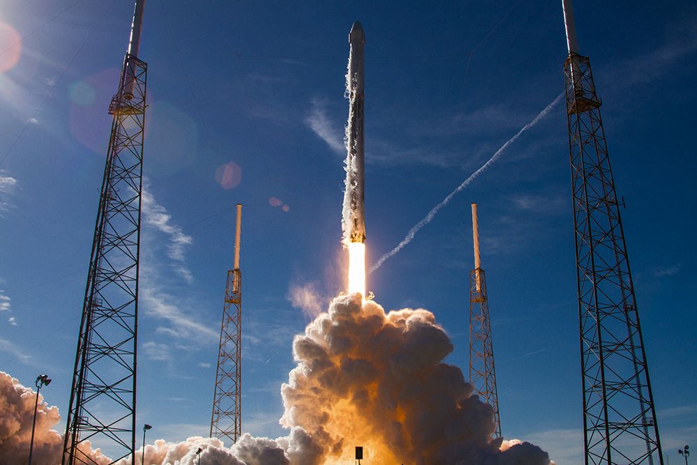 CRSâ€“13 Mission Launch 2017 art print by SpaceX for $57.95 CAD