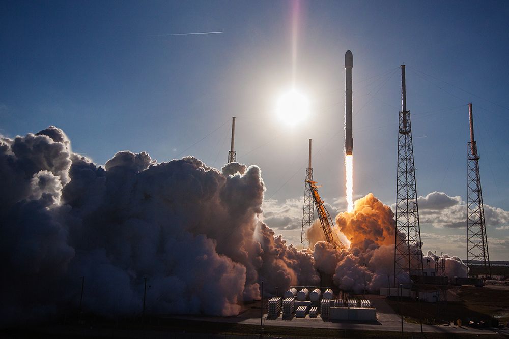 GovSatâ€“1 Mission 2018 art print by SpaceX for $57.95 CAD