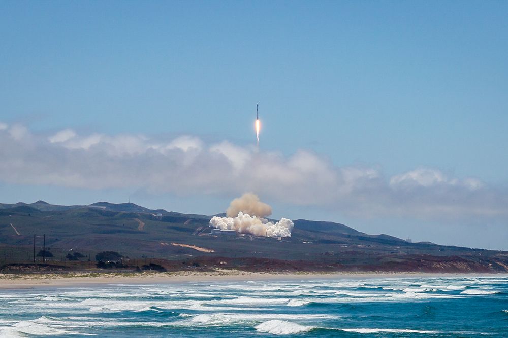 IRIDIUMâ€“6, GRACEâ€“FO MISSION 2018 art print by SpaceX for $57.95 CAD