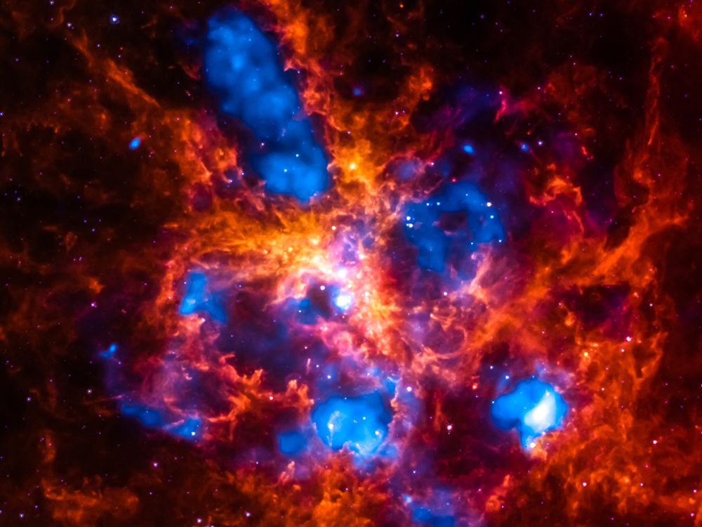 Red and Blue Nebula art print by NASA for $57.95 CAD