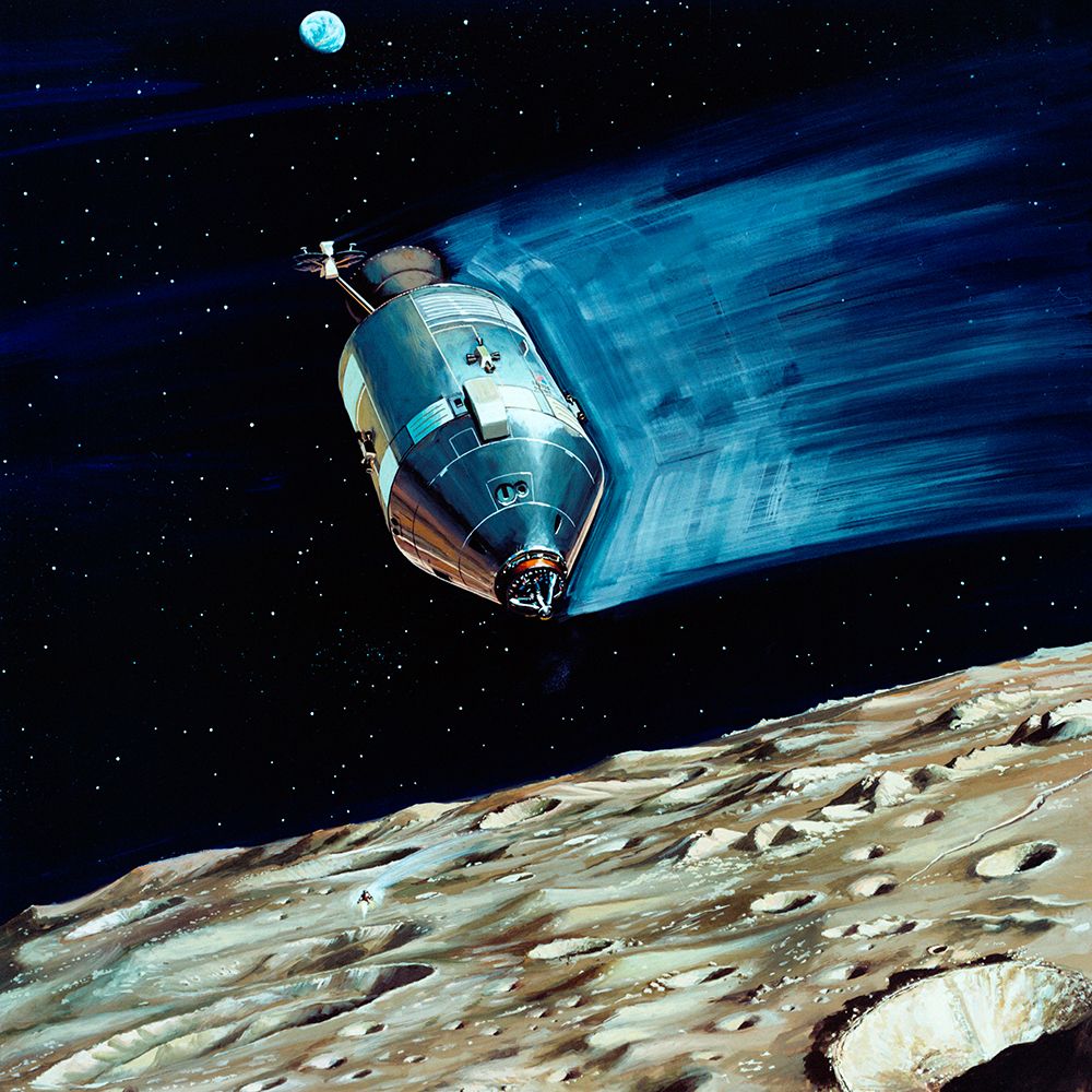 Rendered image of a lunar subsatellite from Apollo 15 art print by NASA for $57.95 CAD