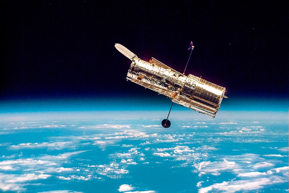 The Hubble Space Telescope I art print by NASA for $57.95 CAD