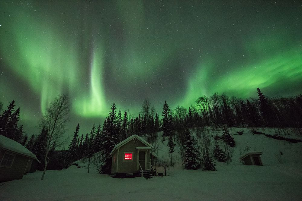 Aurora Borealis over the Cabin art print by Artographie for $57.95 CAD