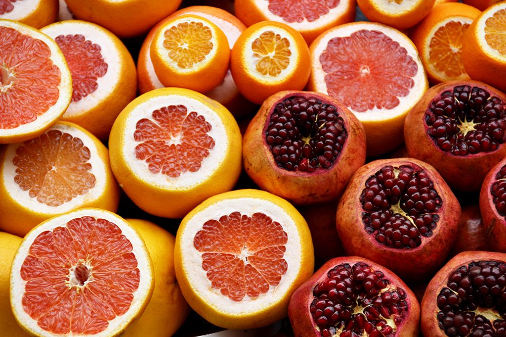 Pomegranate and Orange Fruits art print by Artographie for $57.95 CAD