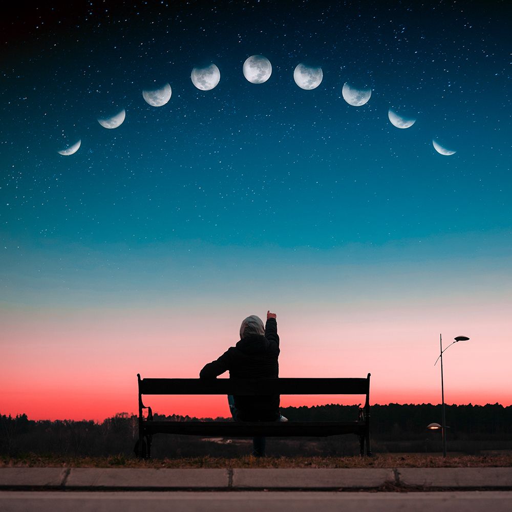 The Phases of the Moon art print by Artographie for $57.95 CAD