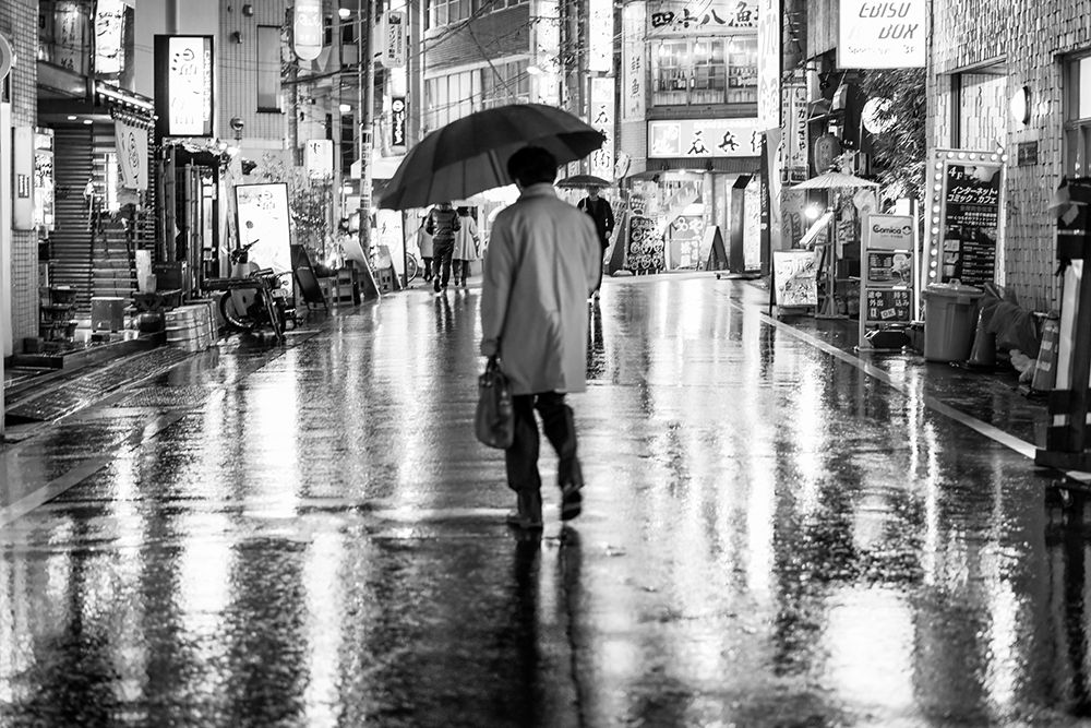 Walking Home in the Rain art print by Artographie for $57.95 CAD