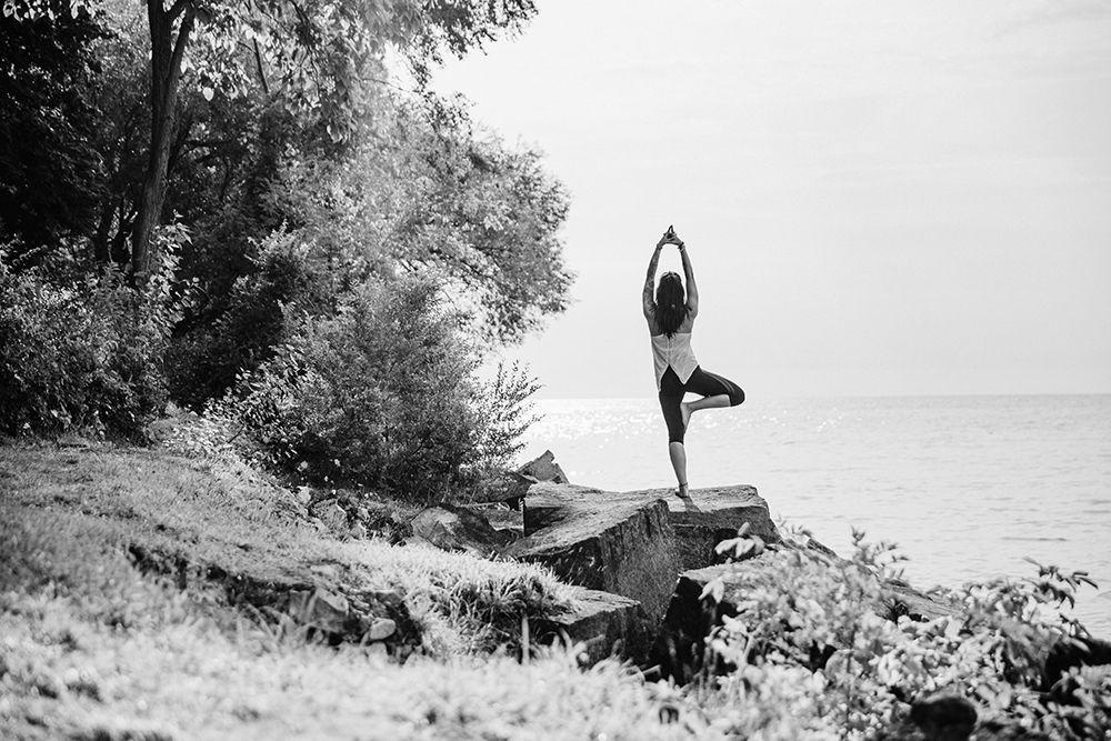 Yoga on the Rocks art print by Artographie for $57.95 CAD
