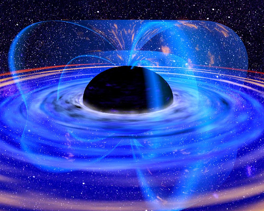 Artists Impression of a Black Hole Accretion Disk art print by NASA for $57.95 CAD