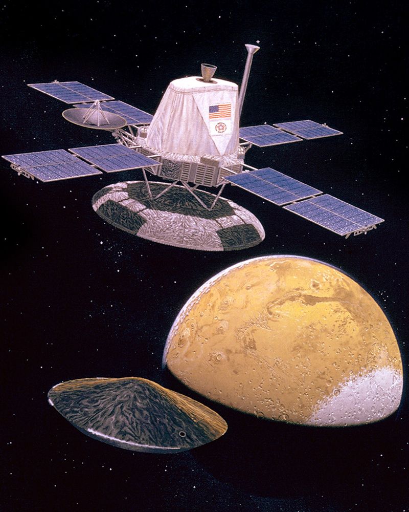 Artist Impression of the Viking Orbiter Spacecraft art print by NASA for $57.95 CAD