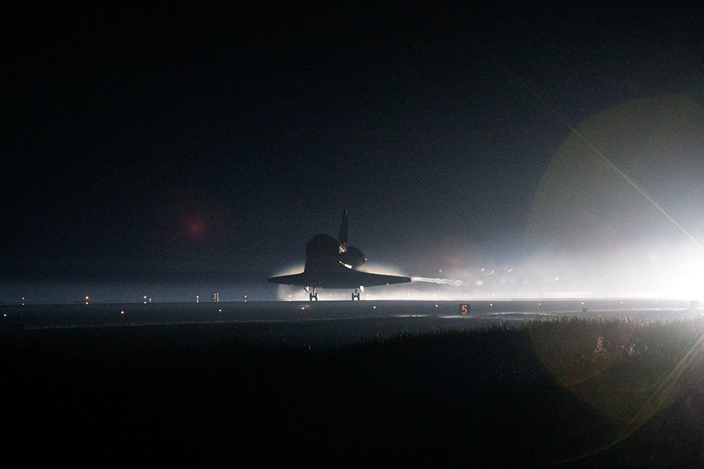 Atlantis Final Touchdown at Kennedy Space Center 2011 art print by NASA for $57.95 CAD