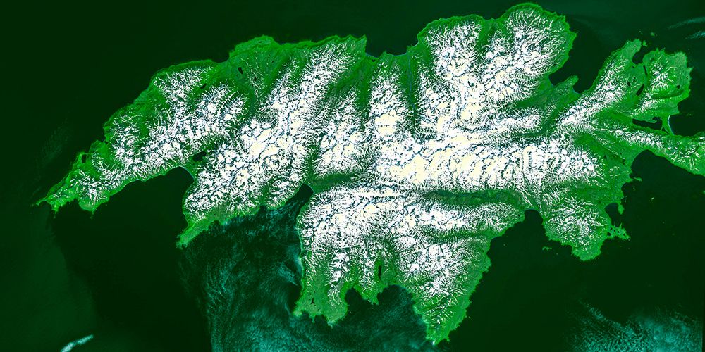 Attu - Aleutian island Viewed from Space art print by NASA for $57.95 CAD