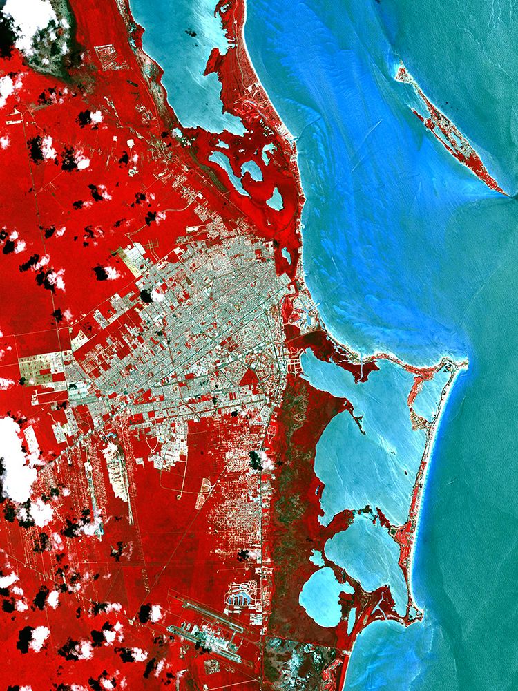Cancun - Yucatan Peninsula - Mexico Viewed from Space art print by NASA for $57.95 CAD