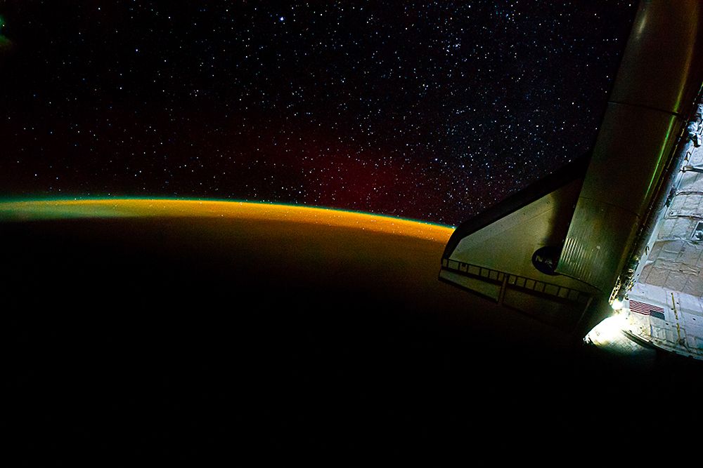 Earthâ€™s Atmosphere off the Wing of the Space Shuttle Endeavour art print by NASA for $57.95 CAD