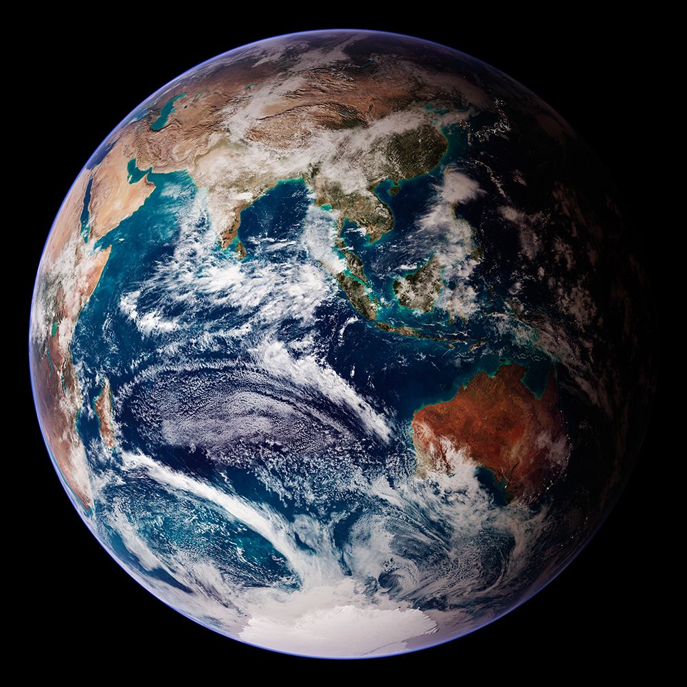 Goddard Space Flight Center view of Earth from Space in 2007 art print by NASA for $57.95 CAD