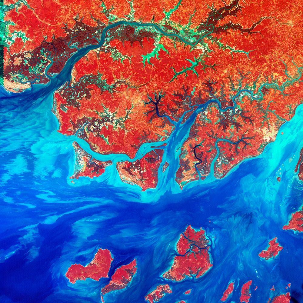Guinea-Bissau - a small country in West Africa art print by NASA for $57.95 CAD