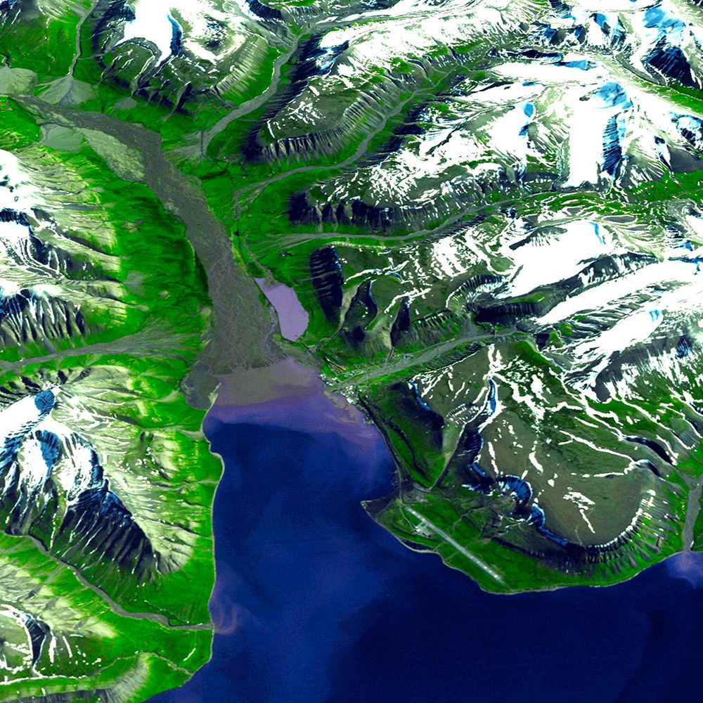 Longyearbyen - Svalbard archipelago - part of the Kingdom of Norway art print by NASA for $57.95 CAD