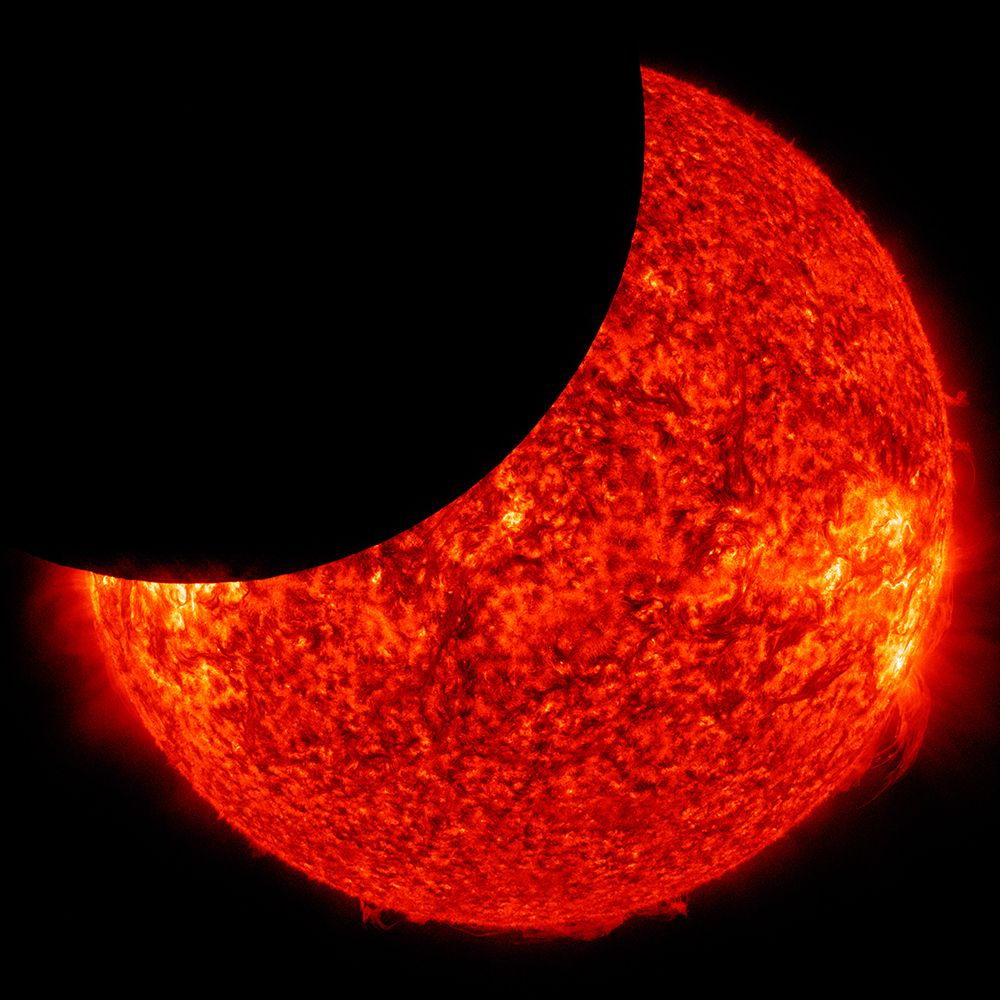 Moon Crossing the Sun Captured by NASAâ€™s Solar Dynamics Observatory art print by NASA for $57.95 CAD