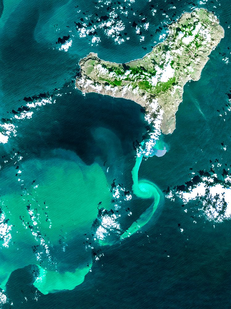 NASA Satellite tracks Underwater Volcanic Eruption in Canary Islands art print by NASA for $57.95 CAD