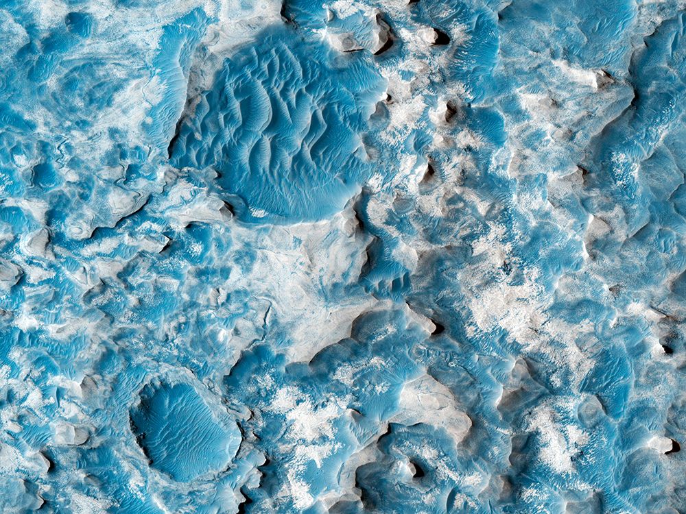 Newton Crater in Terra Sirenum art print by NASA for $57.95 CAD