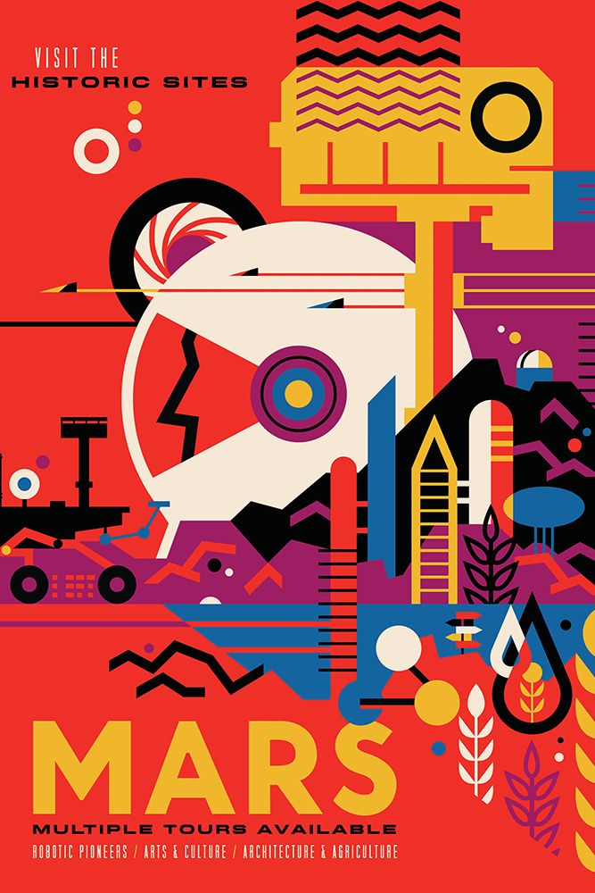 Poster for a Fictional Space Journey to Planet Mars art print by NASA for $57.95 CAD