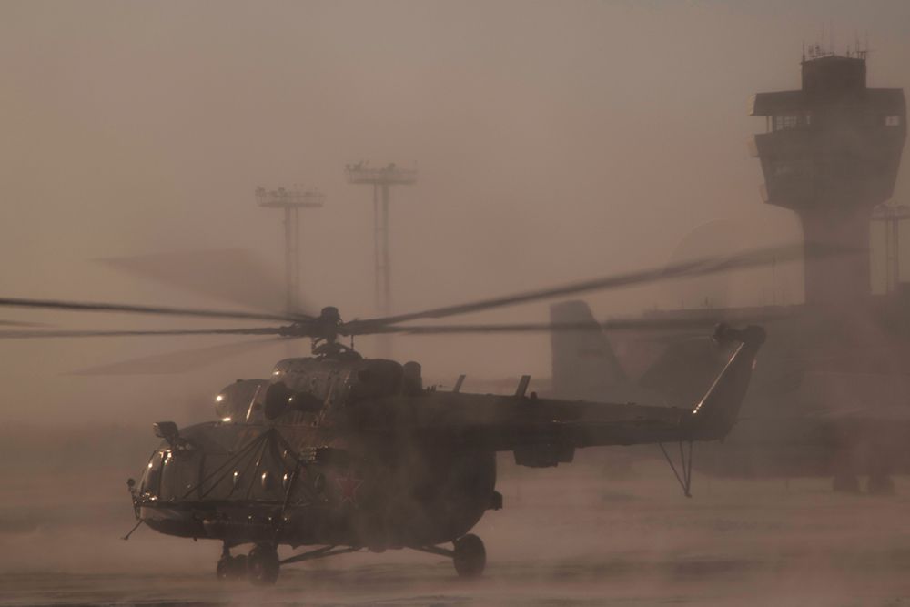 Russian Search and Rescue Helicopter Karaganda - Kazakhstan art print by NASA for $57.95 CAD