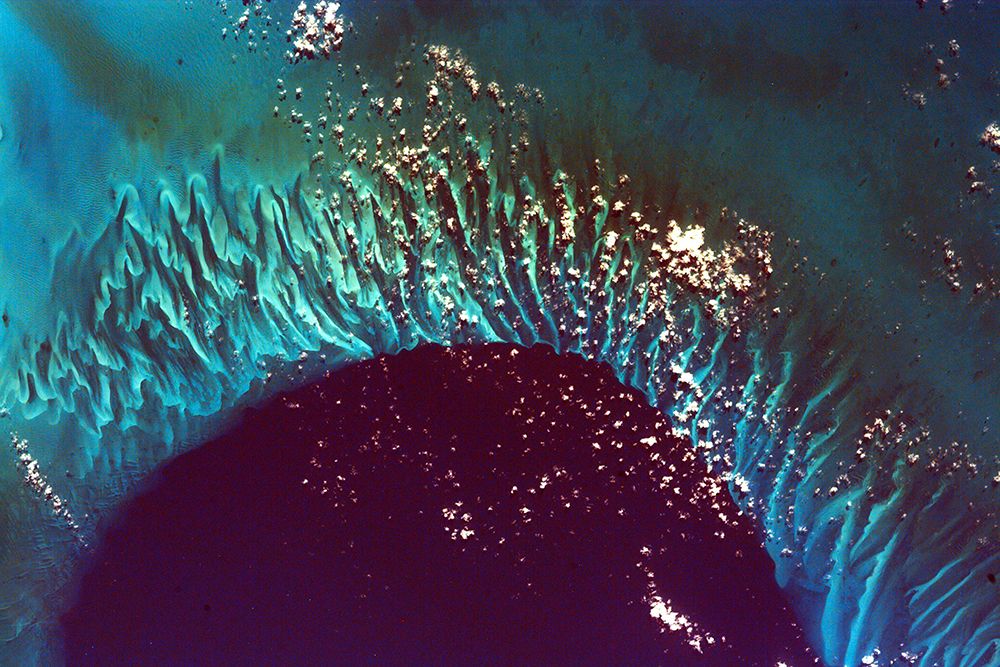 Grand Bahama Bank Viewed from Space art print by NASA for $57.95 CAD