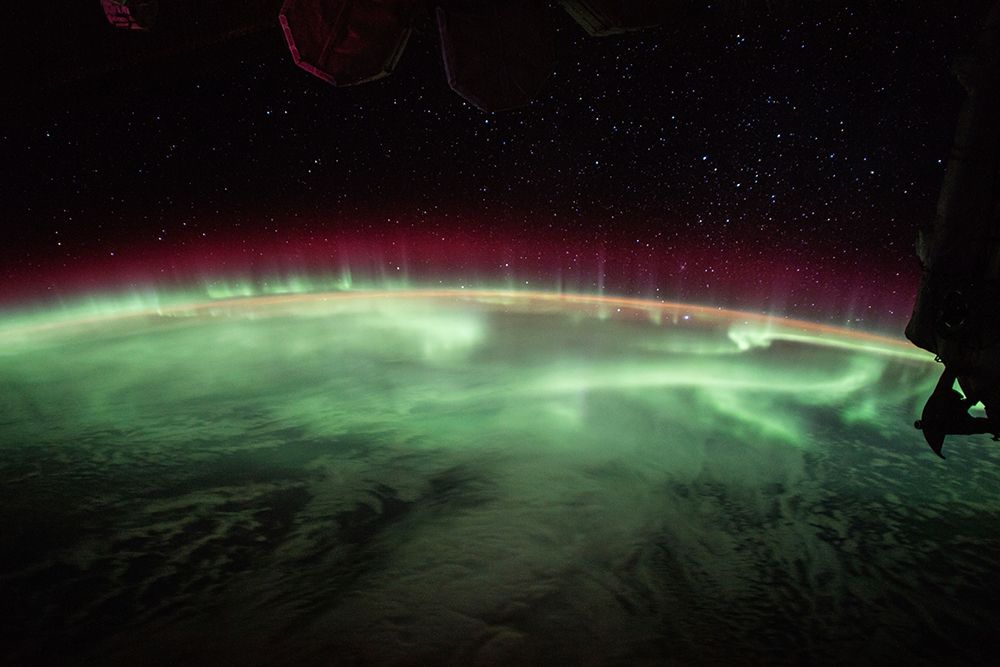 The Earths Aurora from the International Space Station - 2017 art print by NASA for $57.95 CAD
