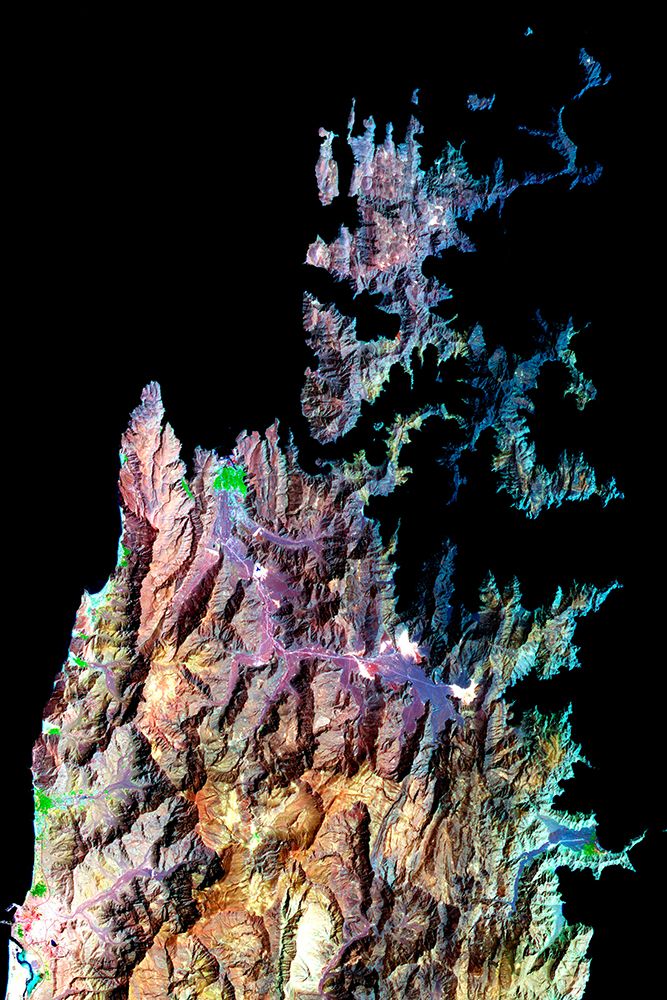 The Musandam Peninsula - part of Oman from Space art print by NASA for $57.95 CAD