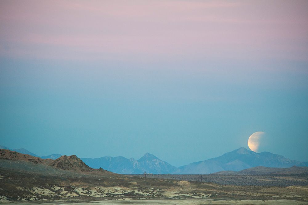 The Super Blue Blood Moon Eclipse from Californias Trona Pinnacles art print by NASA for $57.95 CAD