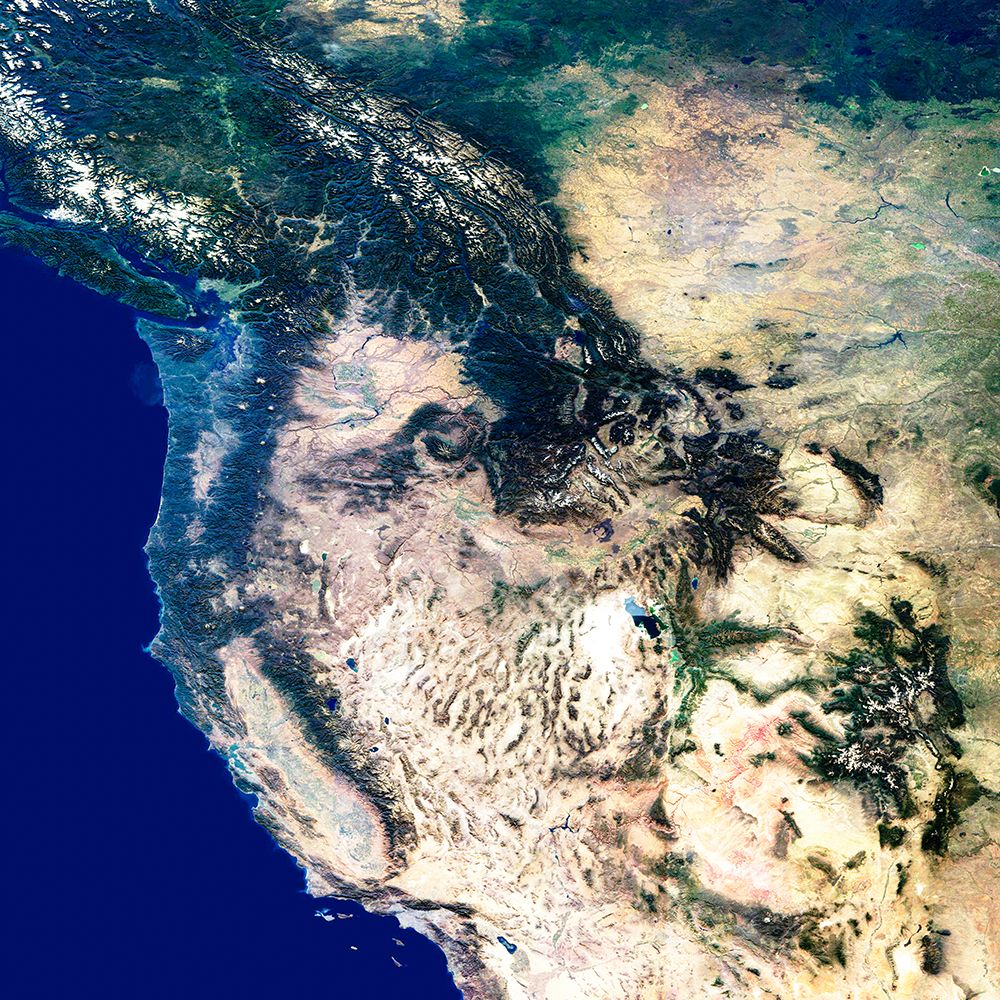 The Western United States and Canada from Space art print by NASA for $57.95 CAD
