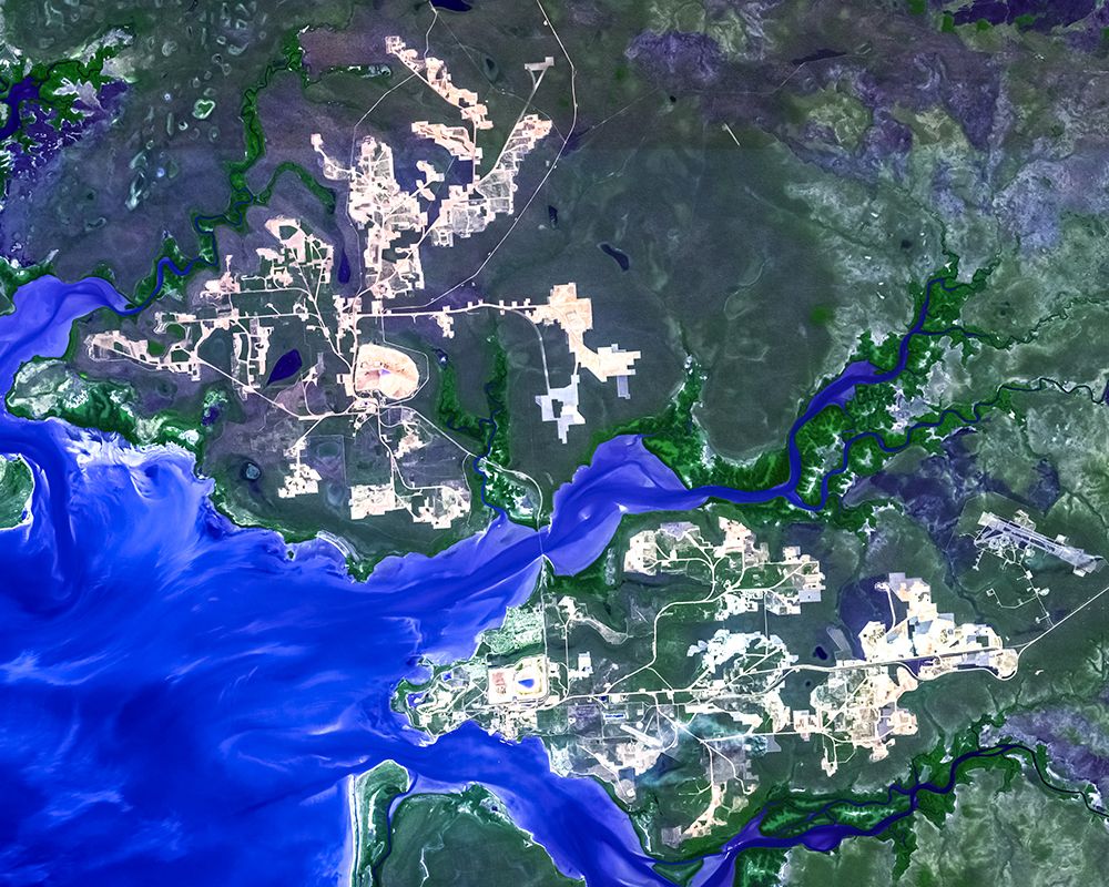Weipa - Queensland - Australia from Space art print by NASA for $57.95 CAD