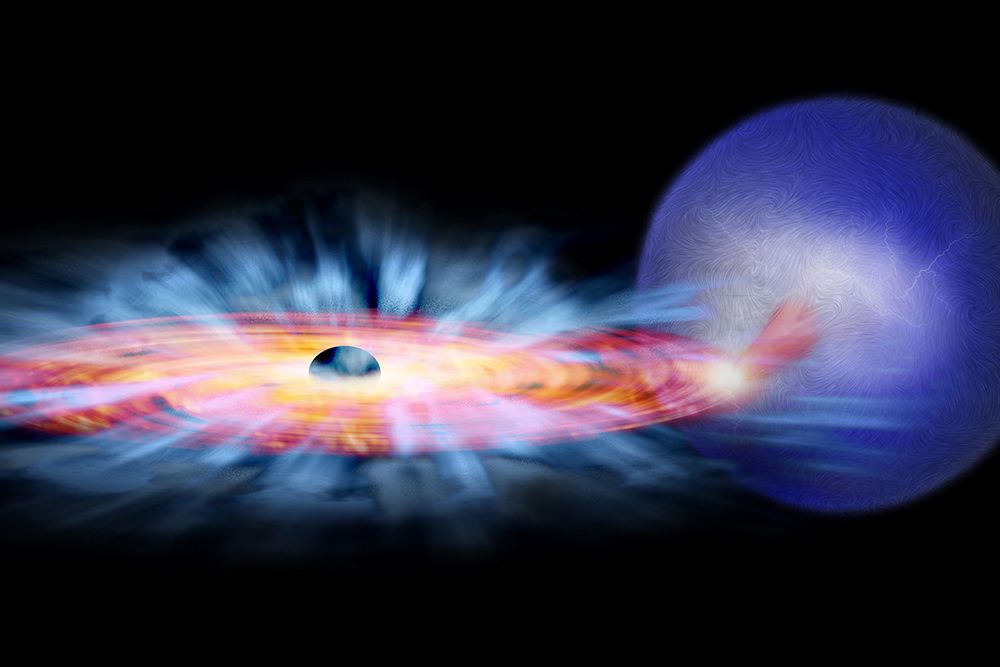 Artist Illustration of GRO J1655-40 - a binary star system observed in April 2005 by Chandra art print by NASA for $57.95 CAD