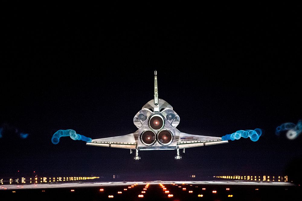 Space Shuttle Atlantis Landing at Kennedy Space Center for the Final Time art print by NASA for $57.95 CAD