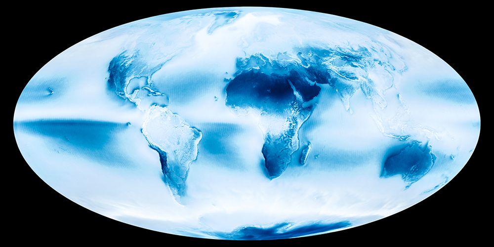 View of a Cloudy Earth shown from Space art print by NASA for $57.95 CAD