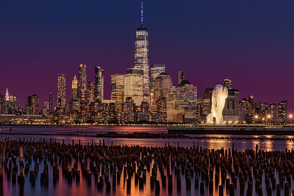 Lower Manhattan Skyline at Twilight II art print by Franklin Kearney for $57.95 CAD