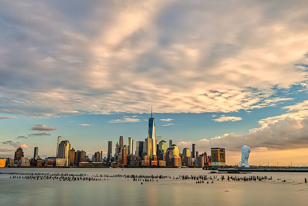 Lower Manhattan Skyline at Sunset art print by Franklin Kearney for $57.95 CAD