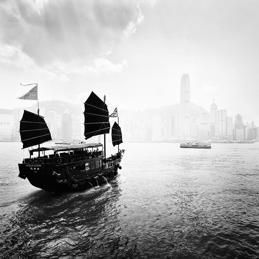 Boat in Hong Kong Bay art print by Praxis Studio for $57.95 CAD