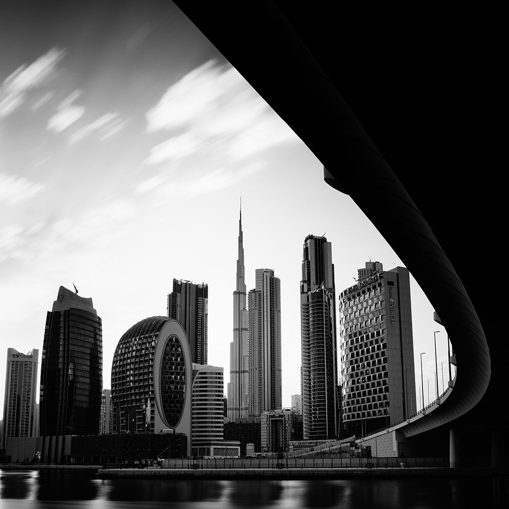 Dubai Skyline art print by Praxis Studio for $57.95 CAD