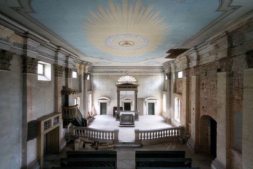 Painting in Church art print by Roman Robroek for $57.95 CAD