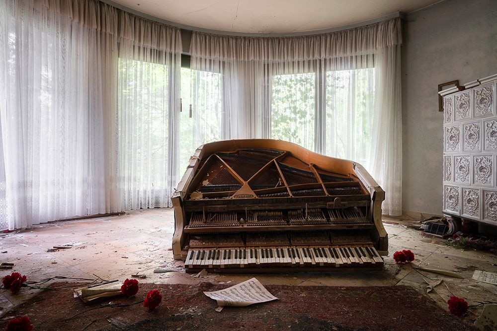 Piano with Flowers art print by Roman Robroek for $57.95 CAD